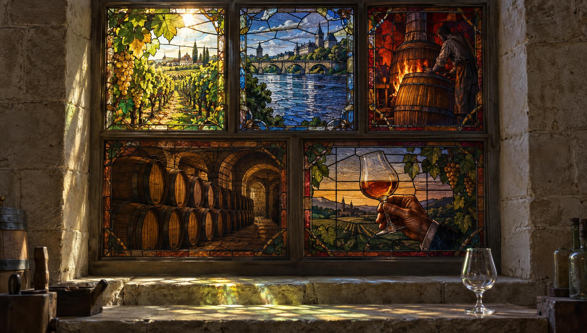 The stained glass window at morning